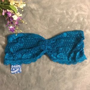 Free People Blue Strappy Bandeau Bra